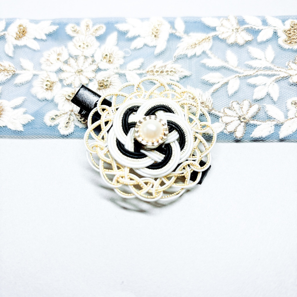 【刀剣乱舞】鶴丸国永モチーフのレースヘアクリップ