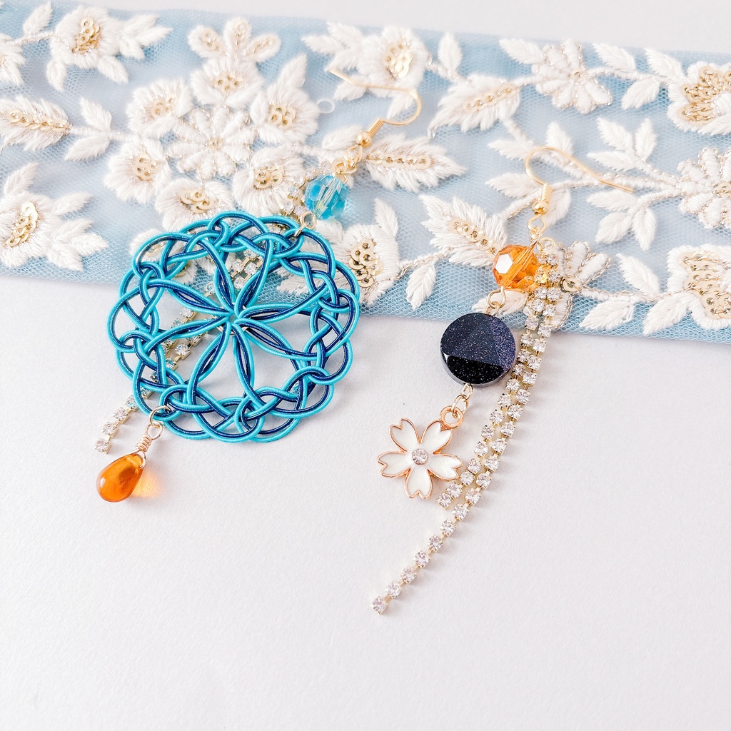 【刀剣乱舞】一期一振モチーフのレース耳飾り