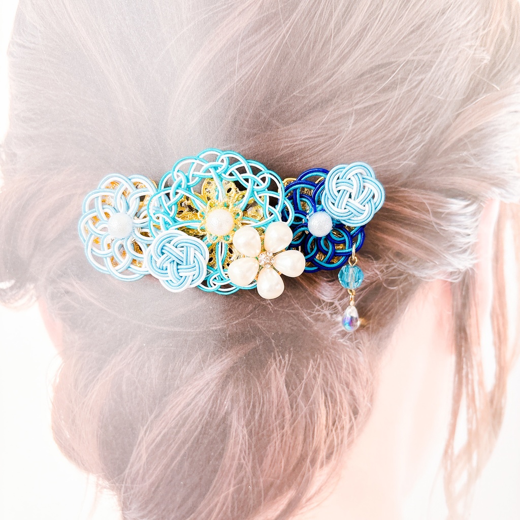 【刀剣乱舞】大和守安定モチーフのレースフラワーバレッタ