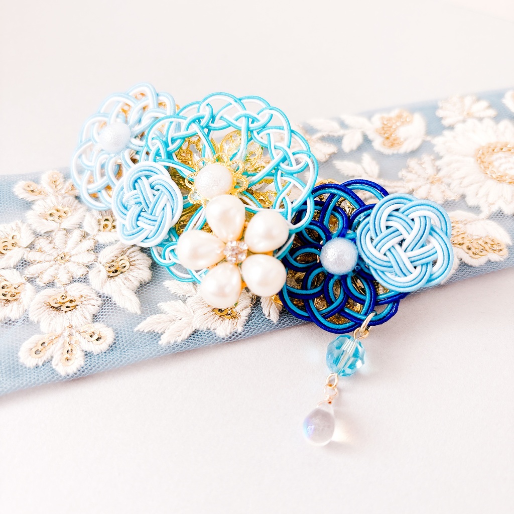 【刀剣乱舞】大和守安定モチーフのレースフラワーバレッタ