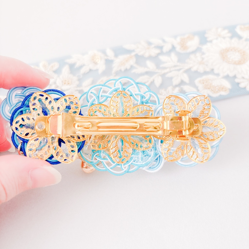 【刀剣乱舞】大和守安定モチーフのレースフラワーバレッタ