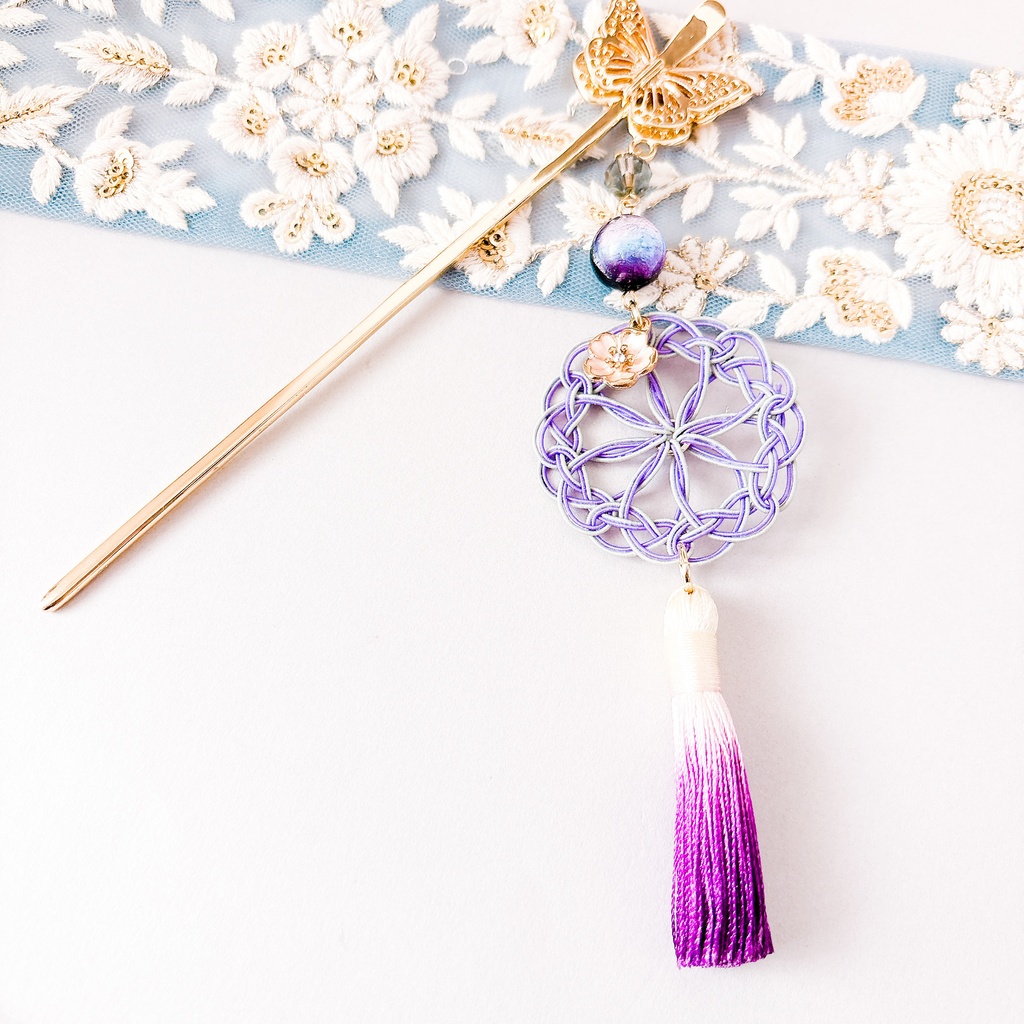 【刀剣乱舞】へし切長谷部モチーフの蝶簪