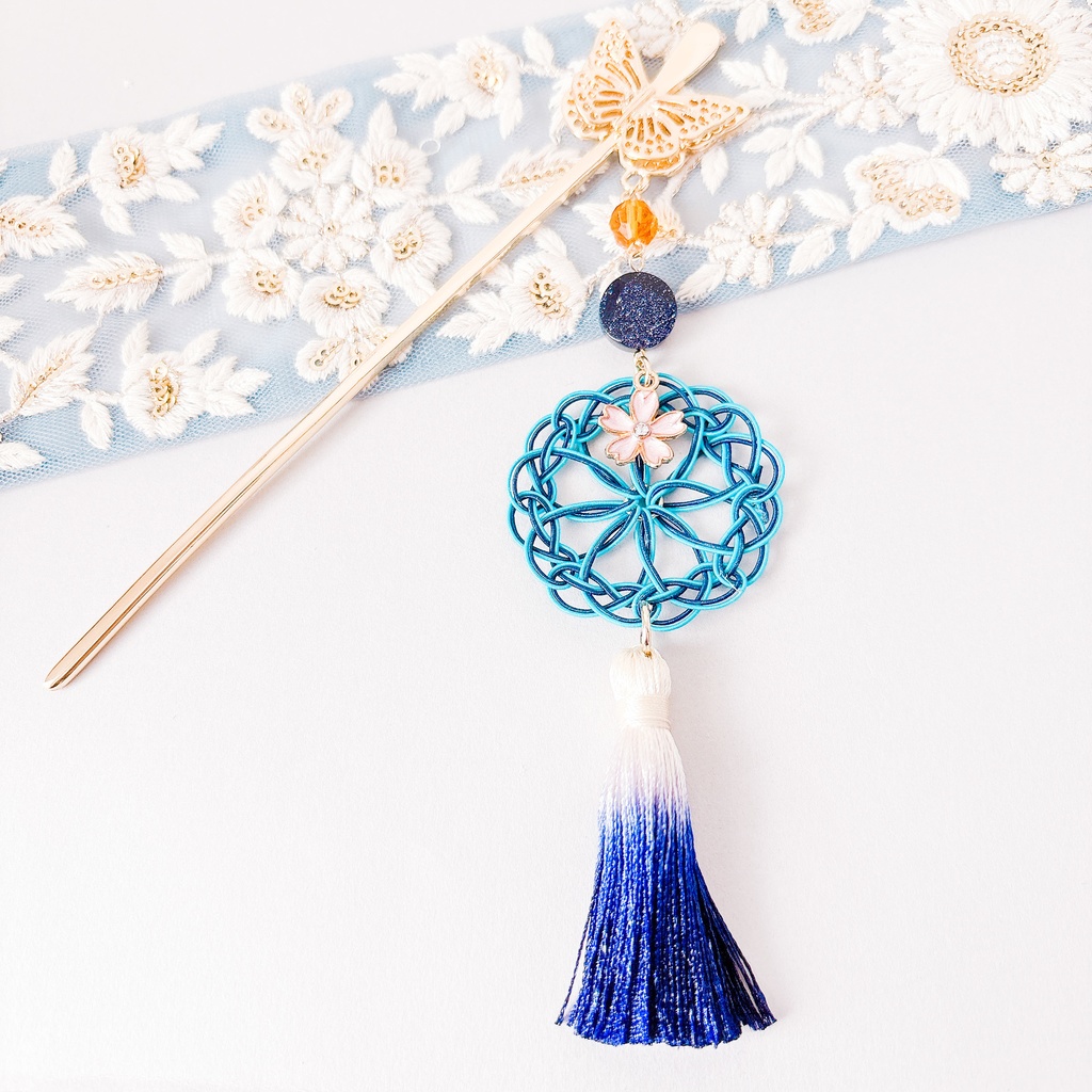 【刀剣乱舞】一期一振モチーフの蝶簪