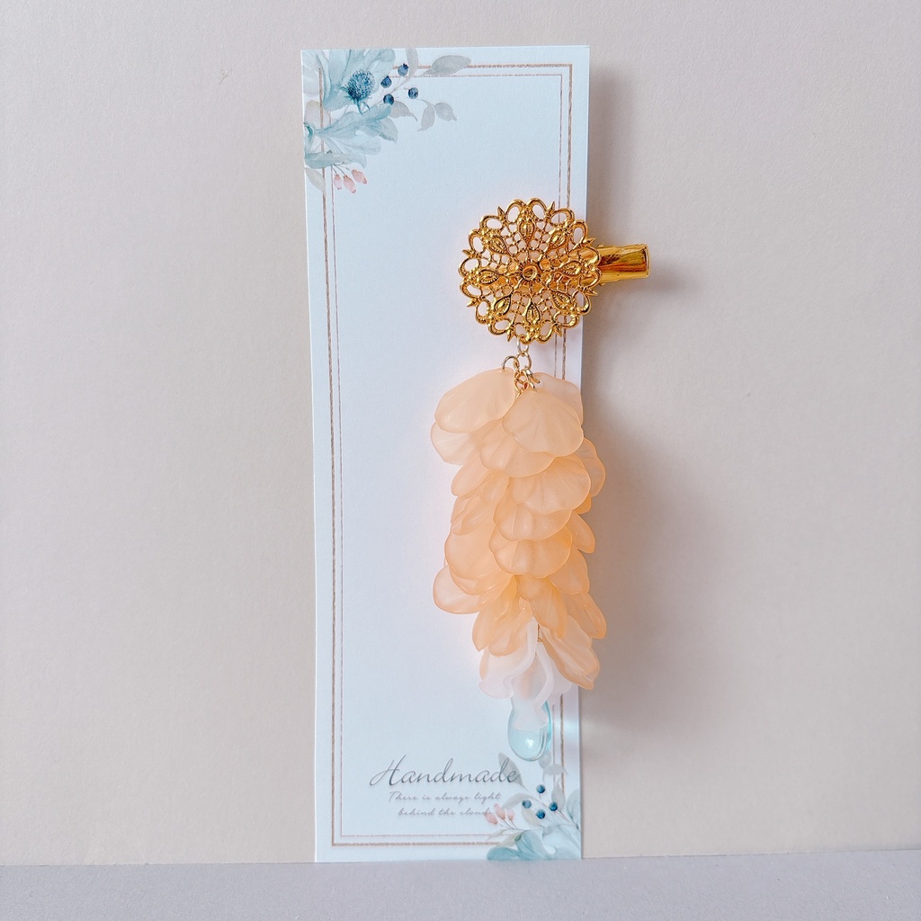 藤の花アクセサリー 橙
