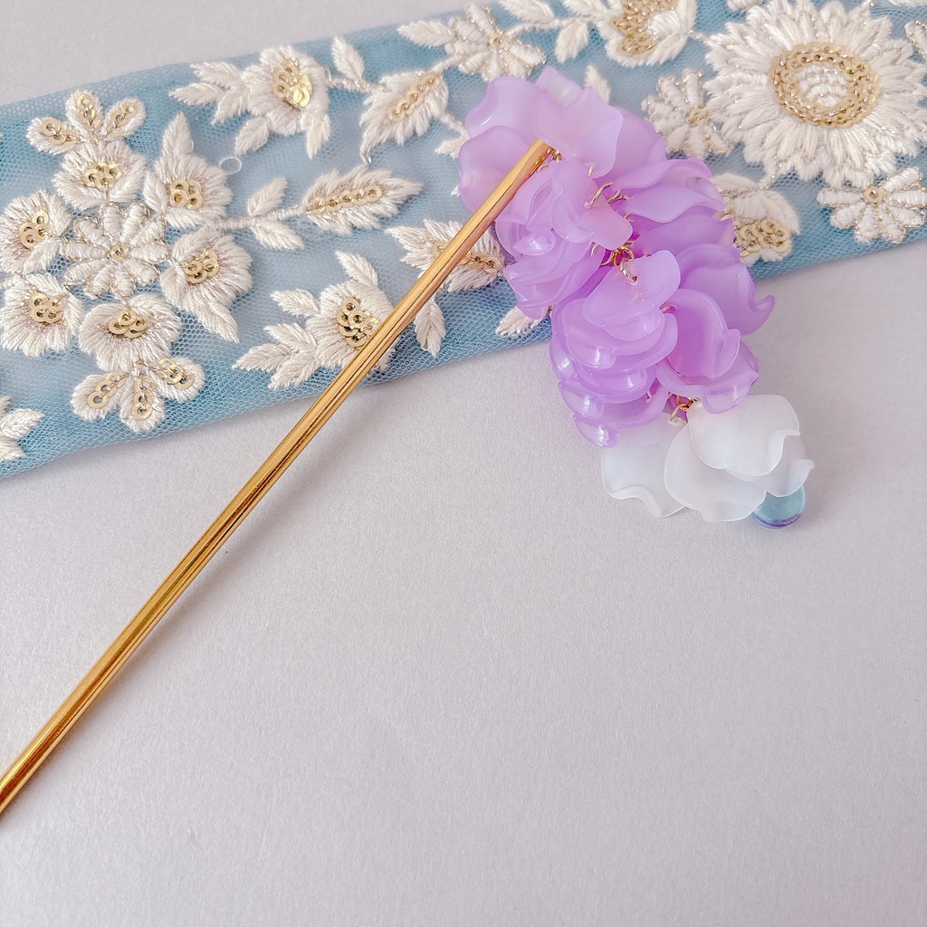 藤簪 薄青紫