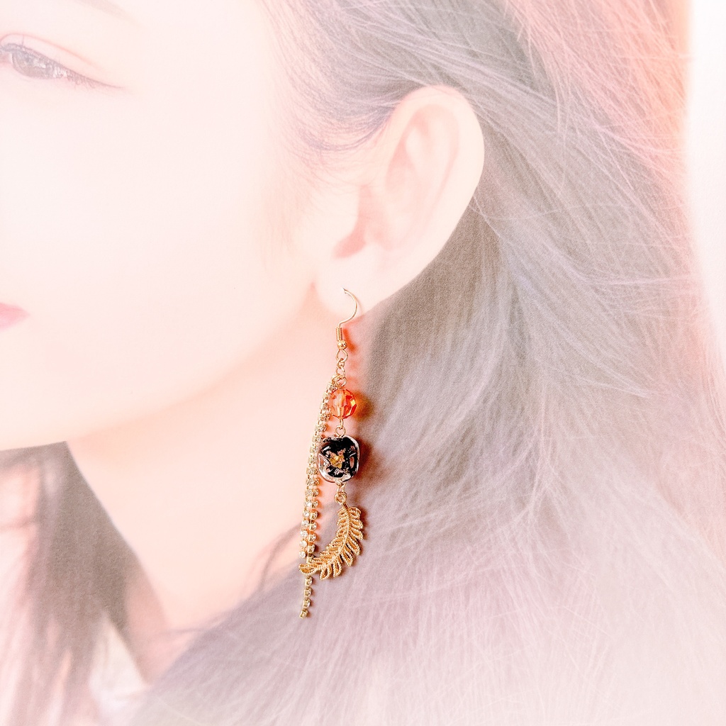 【刀剣乱舞】燭台切光忠モチーフのレース耳飾り