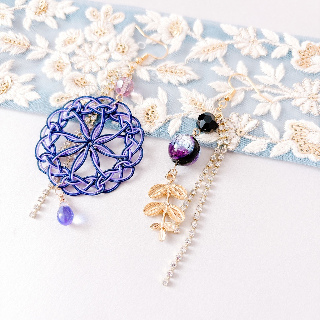 【刀剣乱舞】薬研藤四郎モチーフのレース耳飾り