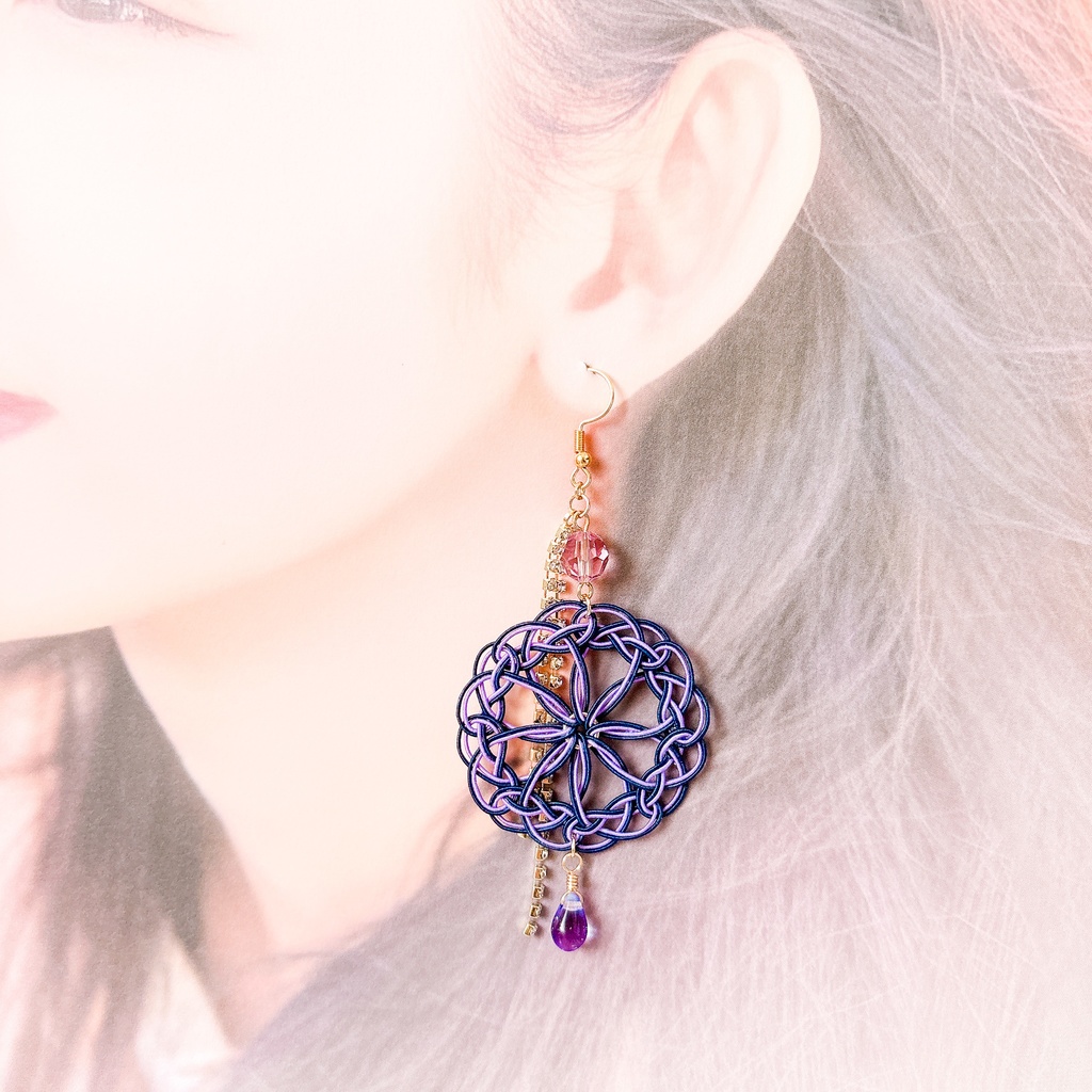 【刀剣乱舞】薬研藤四郎モチーフのレース耳飾り