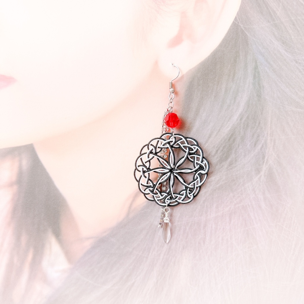 【刀剣乱舞】肥前忠広モチーフのレース耳飾り