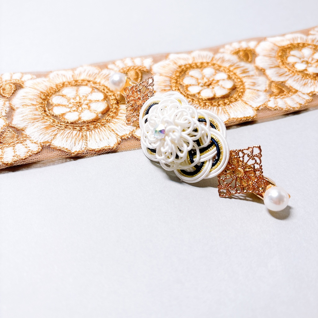 【刀剣乱舞】鶴丸国永モチーフのシンプルバレッタ