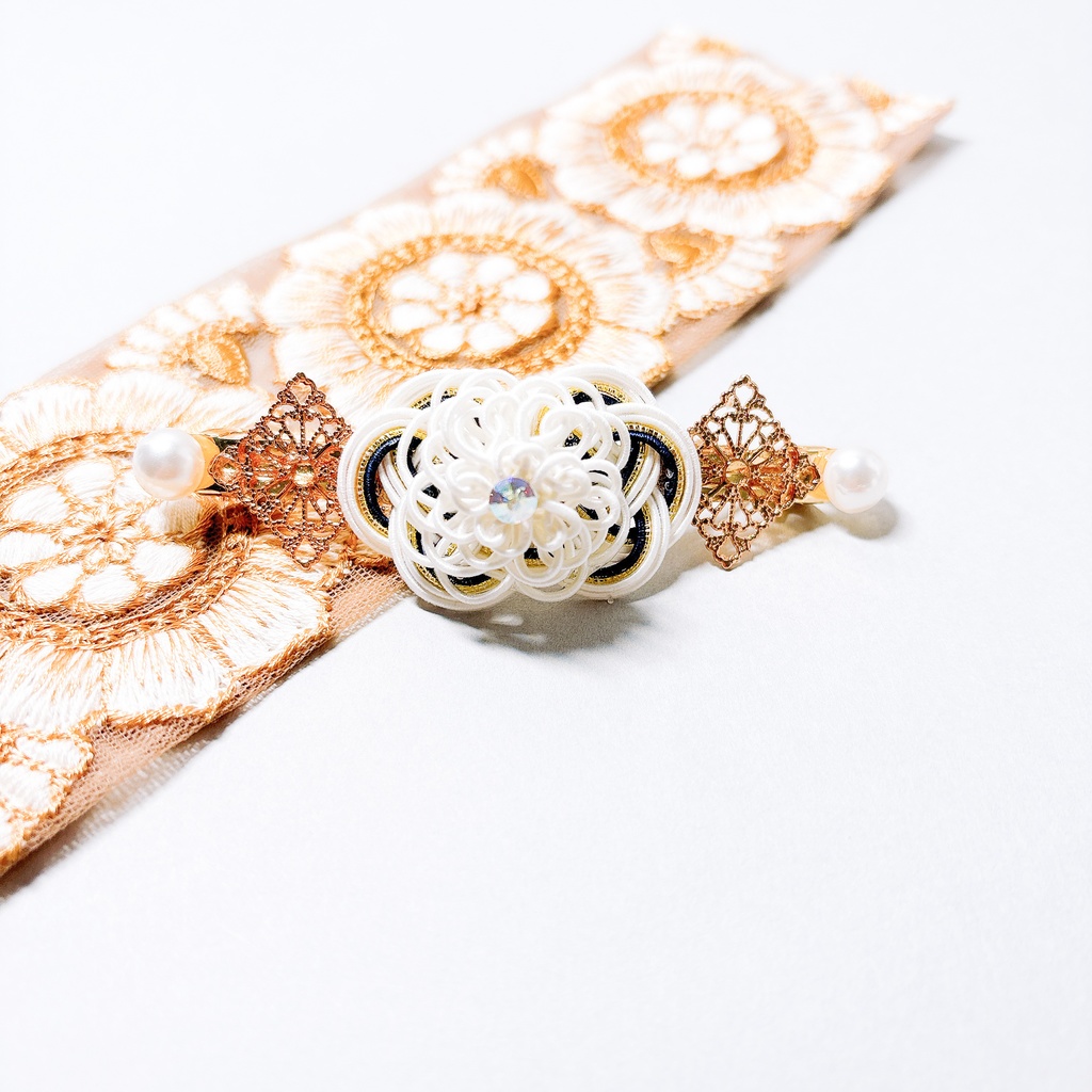 【刀剣乱舞】鶴丸国永モチーフのシンプルバレッタ