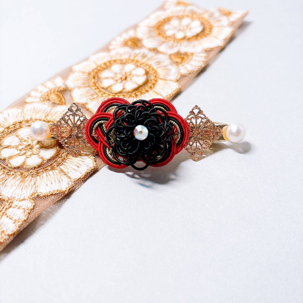 【刀剣乱舞】加州清光モチーフのシンプルバレッタ