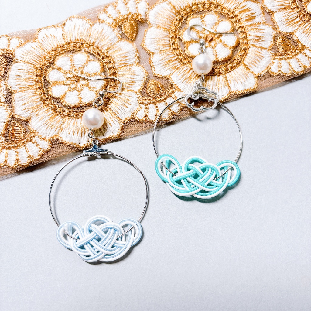 【刀剣乱舞】雲生モチーフのフープ耳飾り