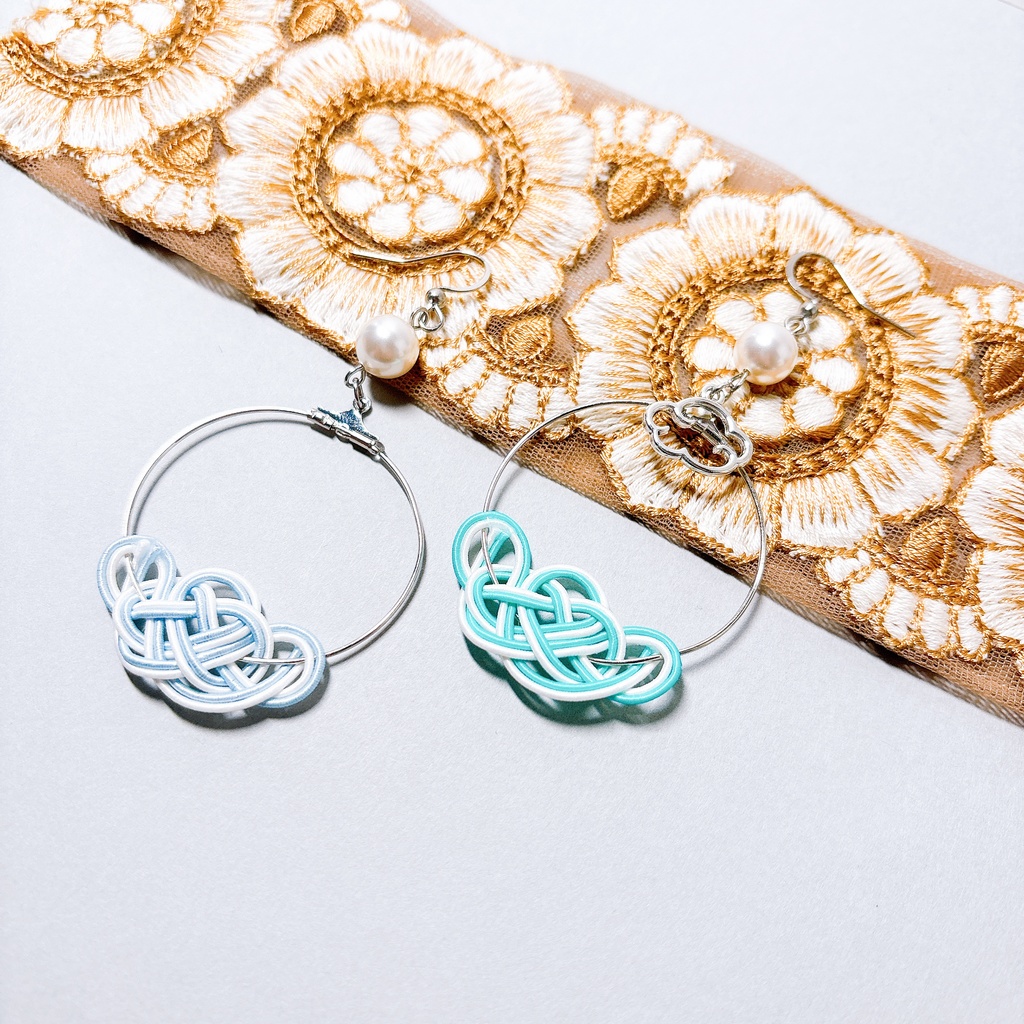 【刀剣乱舞】雲生モチーフのフープ耳飾り