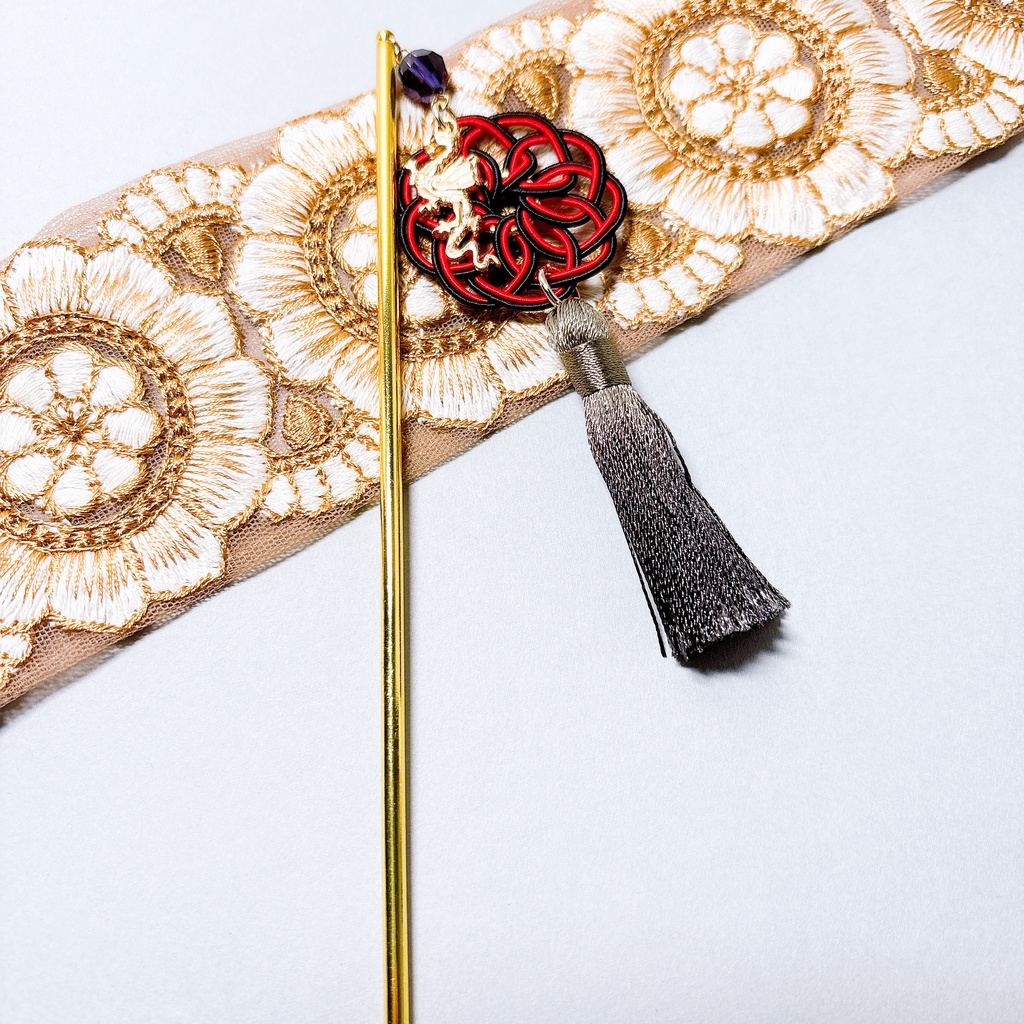 【刀剣乱舞】大倶利伽羅モチーフの曼荼羅簪