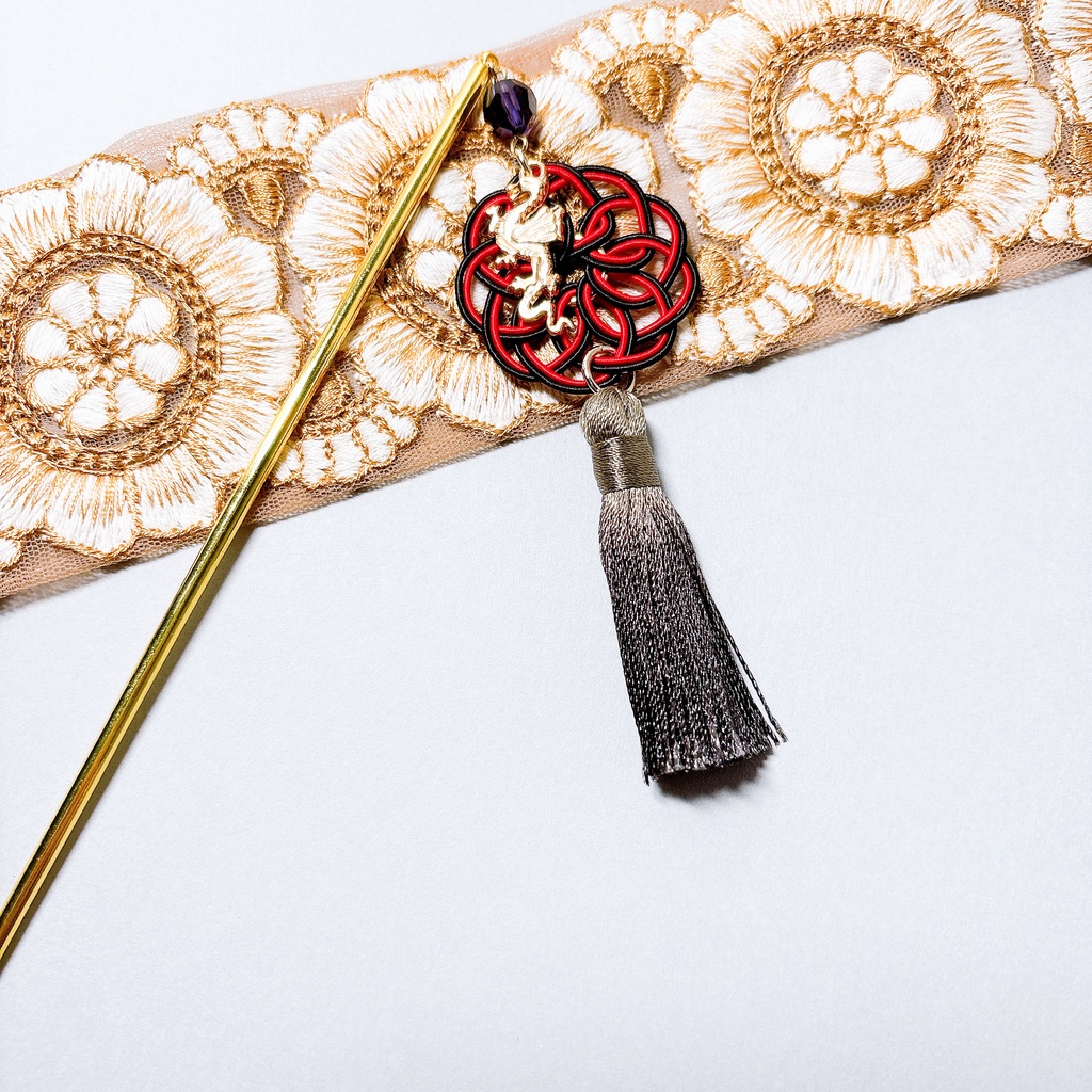 【刀剣乱舞】大倶利伽羅モチーフの曼荼羅簪