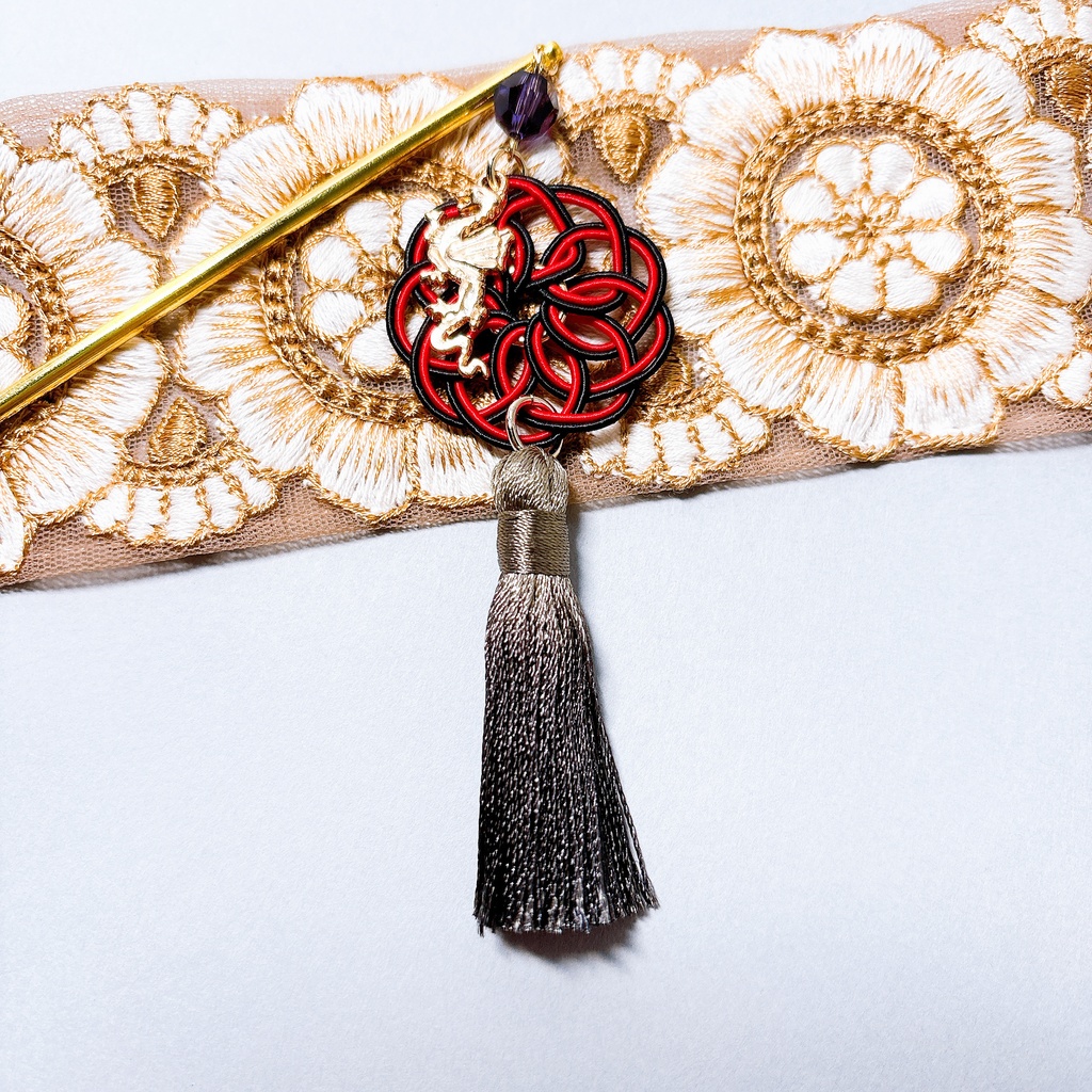【刀剣乱舞】大倶利伽羅モチーフの曼荼羅簪