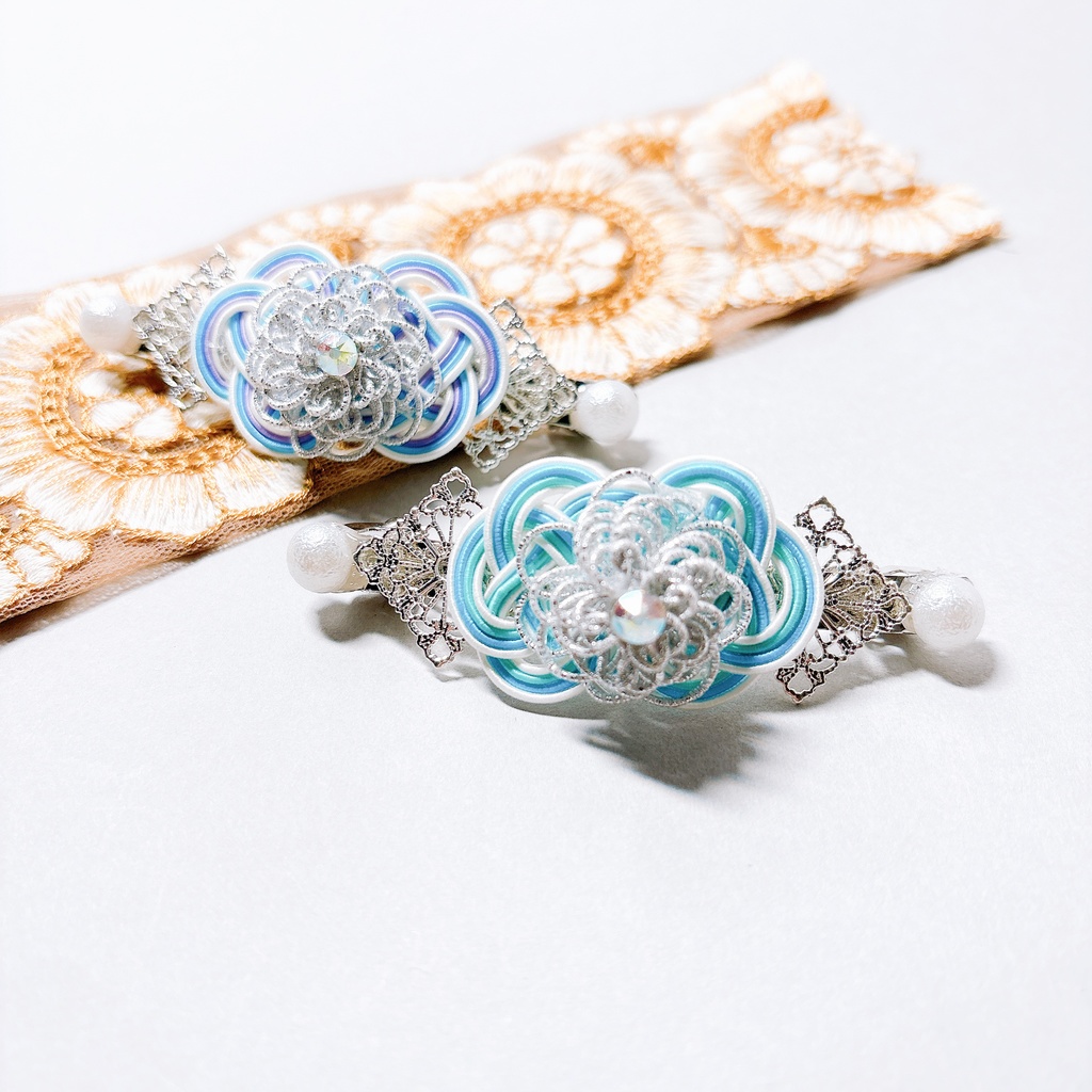 【刀剣乱舞】雲生・雲重モチーフのシンプルバレッタ