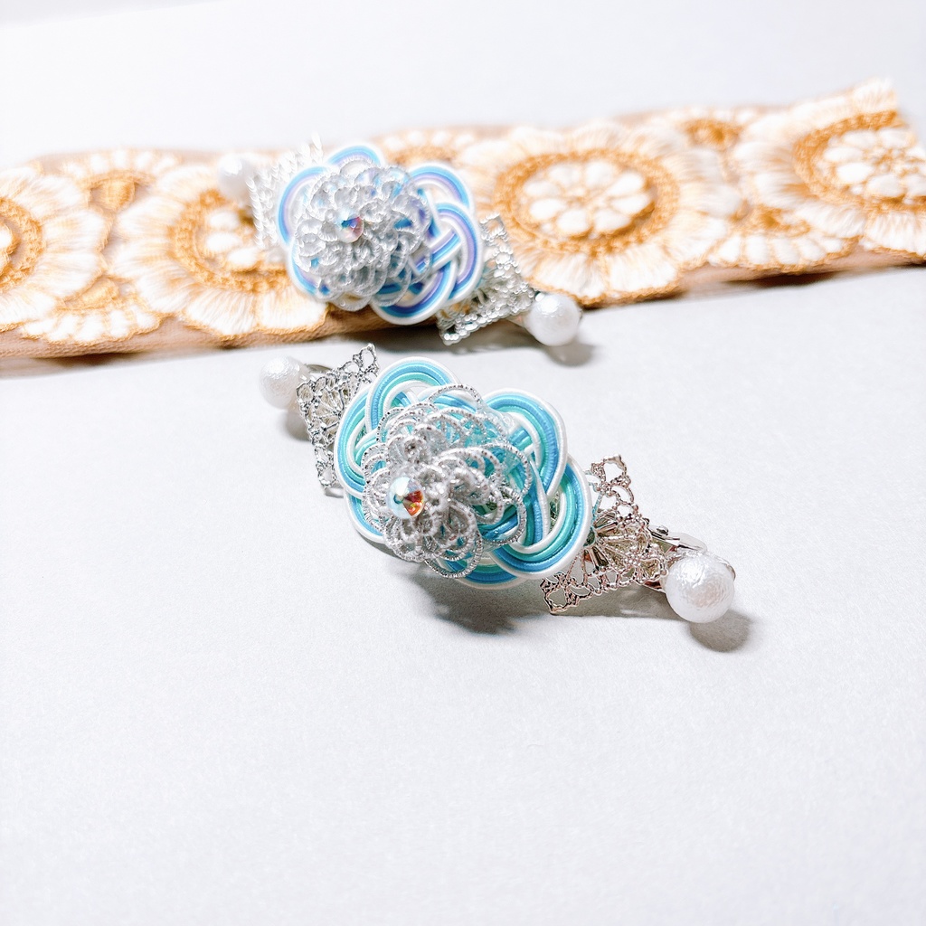 【刀剣乱舞】雲生・雲重モチーフのシンプルバレッタ