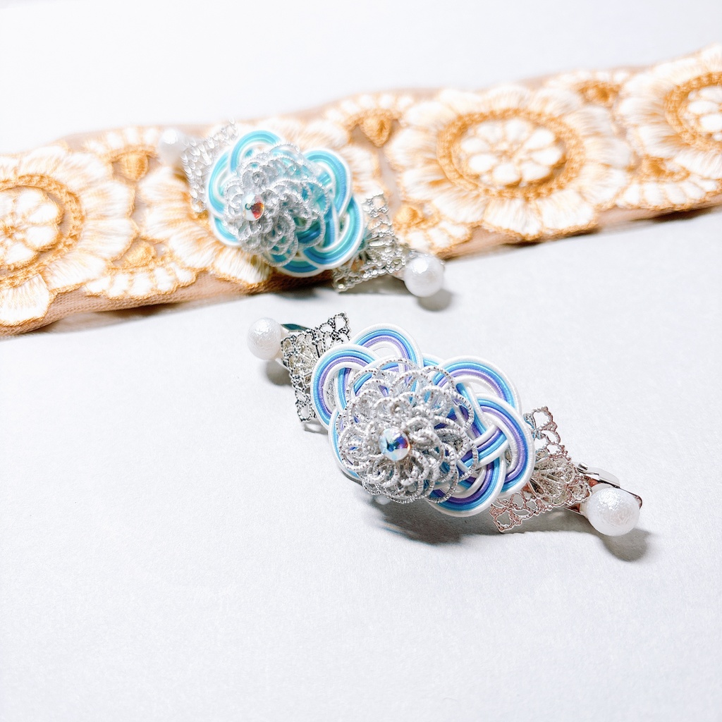 【刀剣乱舞】雲生・雲重モチーフのシンプルバレッタ