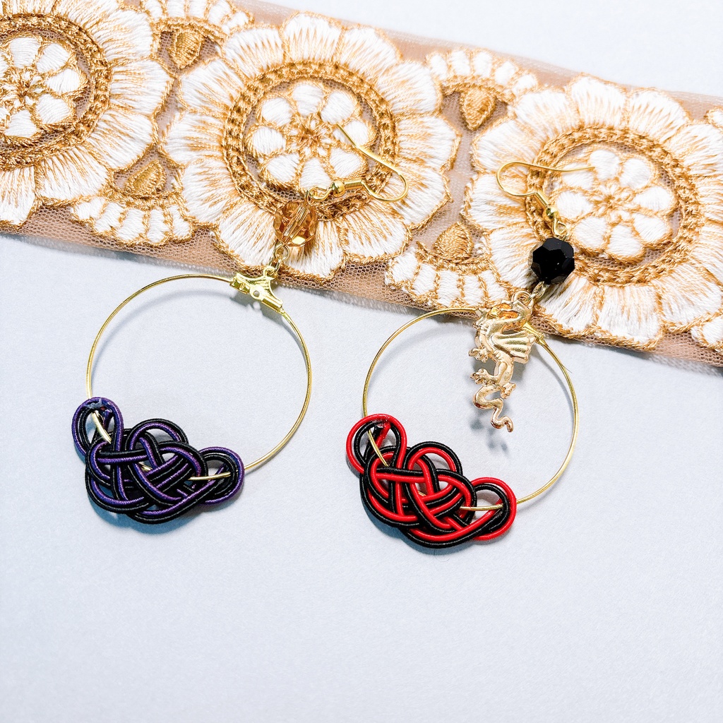 【刀剣乱舞】大倶利伽羅モチーフのフープ耳飾り