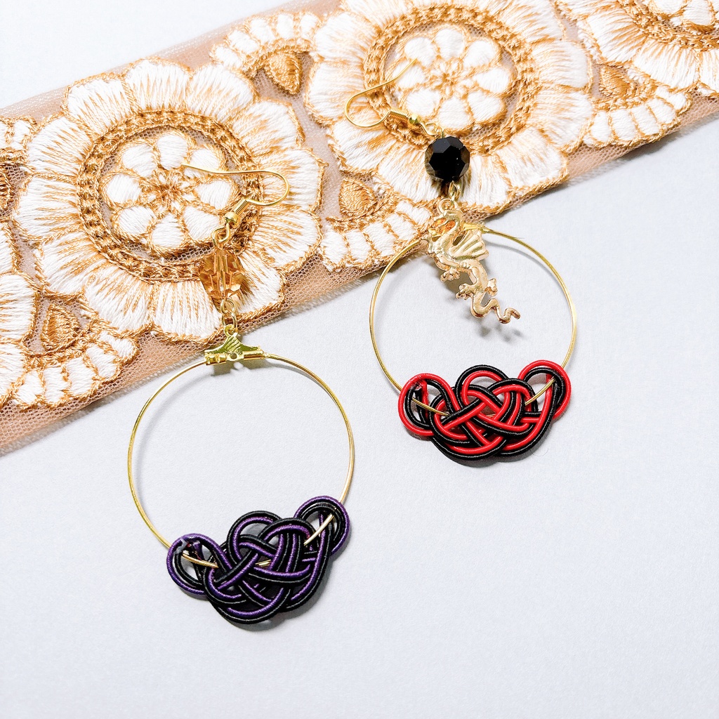 【刀剣乱舞】大倶利伽羅モチーフのフープ耳飾り