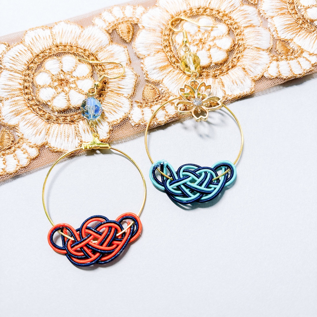 【刀剣乱舞】一期一振モチーフのフープ耳飾り