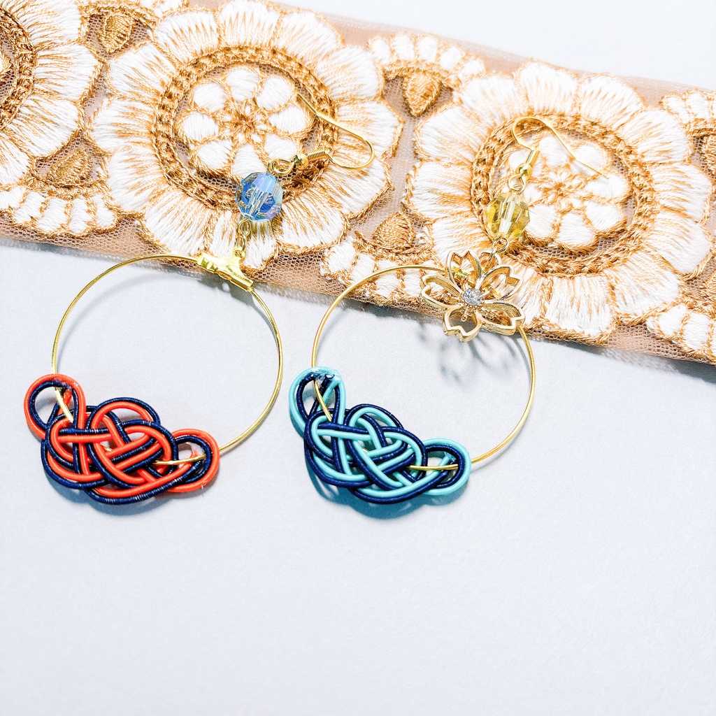 【刀剣乱舞】一期一振モチーフのフープ耳飾り