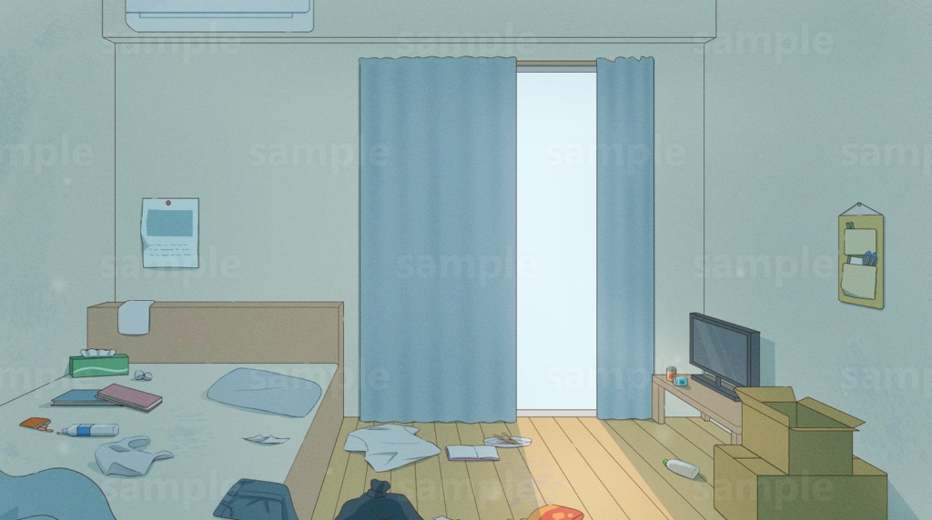 背景素材4 / 散らかった部屋