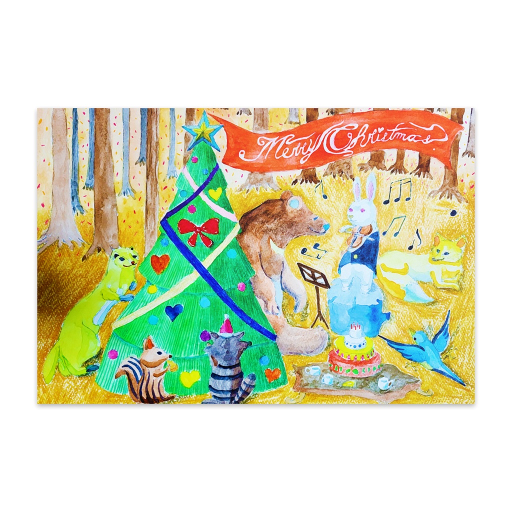 動物たちのクリスマス・ポストカード10枚セット