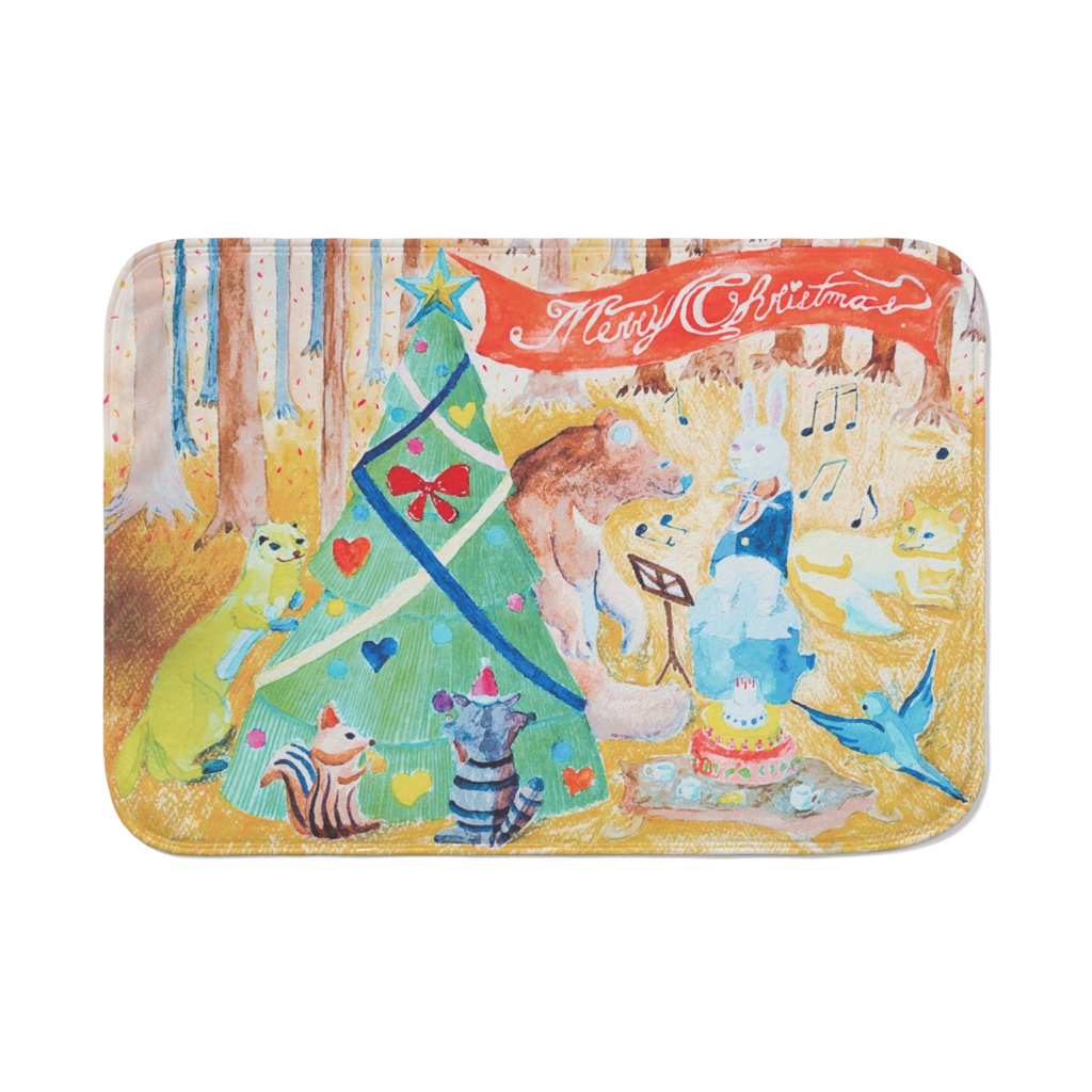 「動物たちのクリスマス」ブランケット