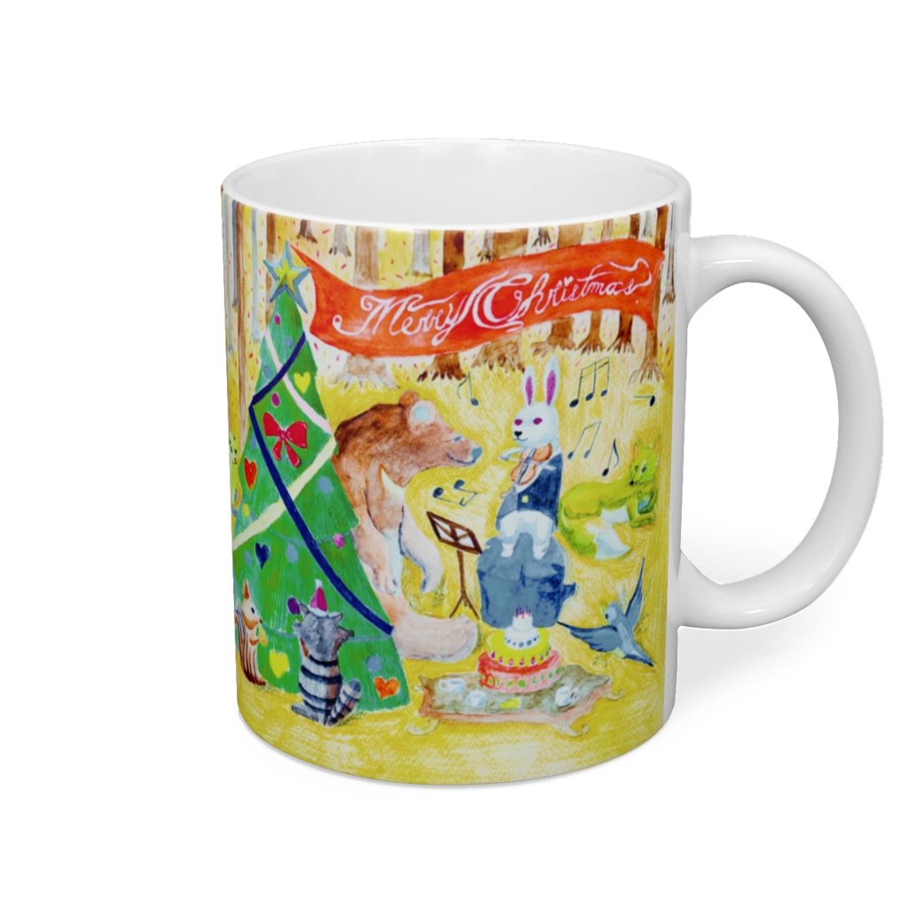 「動物たちのクリスマス」マグカップ