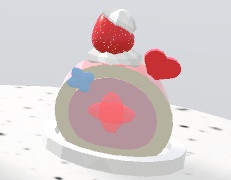 【3D・glbデータ】ロールケーキ(アニメーションつき)