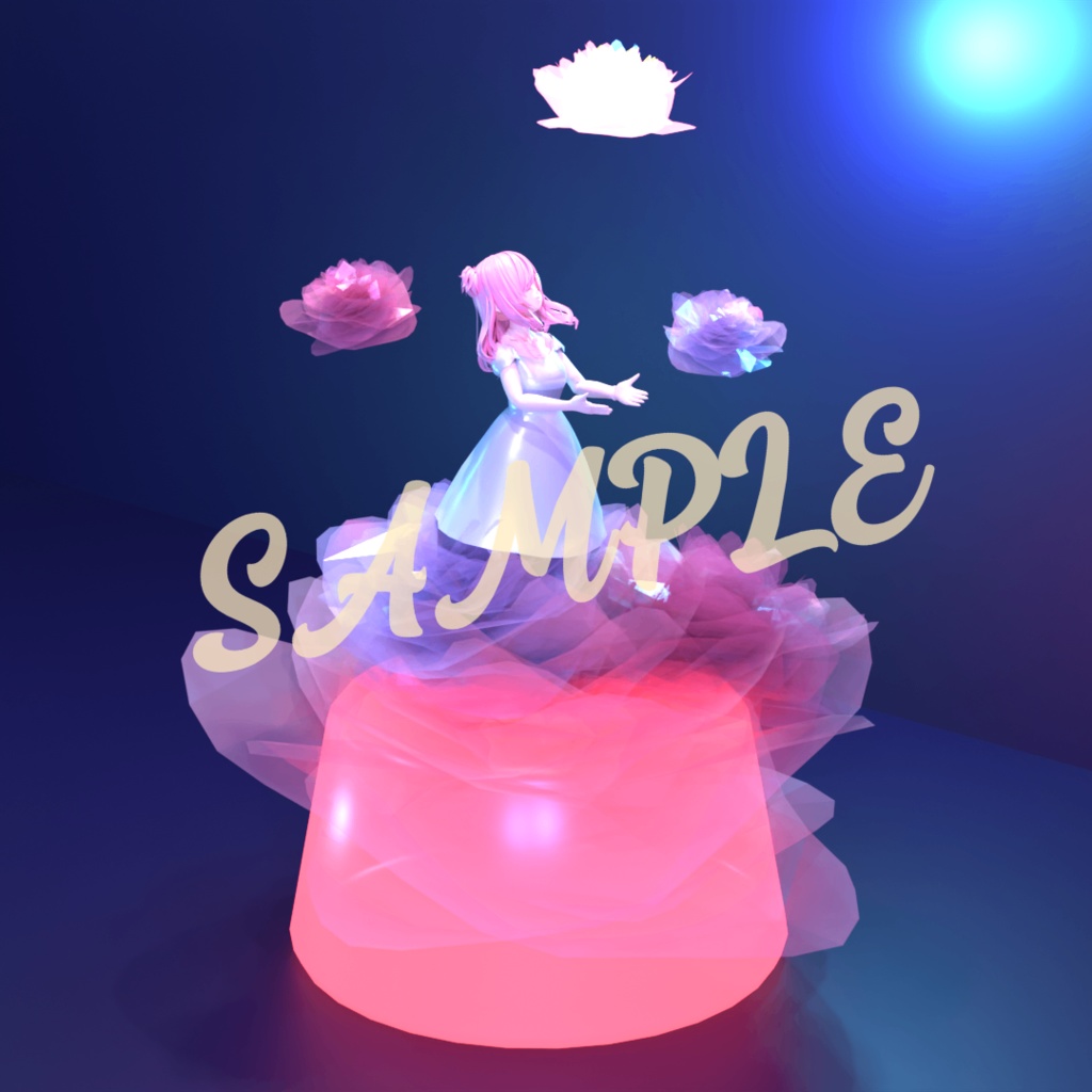 🌹薔薇のオルゴール「rose happiness」3DCG画像(png画像データ)