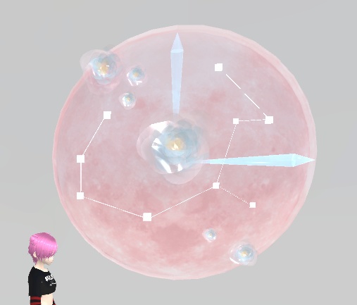 【3D・glbデータ】🌹薔薇の月時計「Moon Rose」