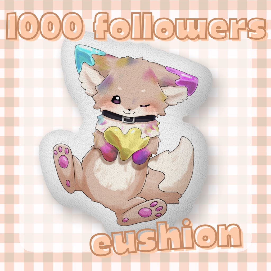 【1000人記念グッズ】てぷちゃんのふかふかクッション