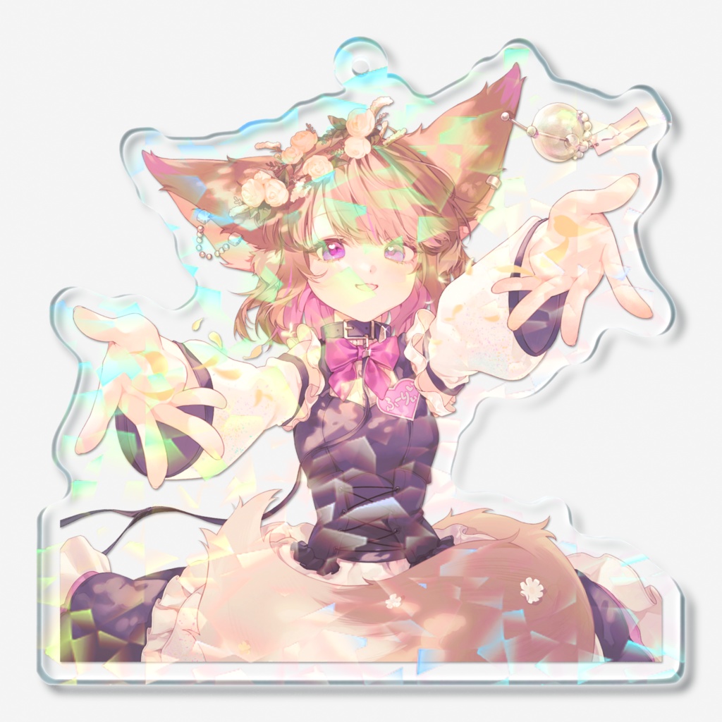 【2周年記念グッズ】きらきら!ホログラムアクリルキーホルダー