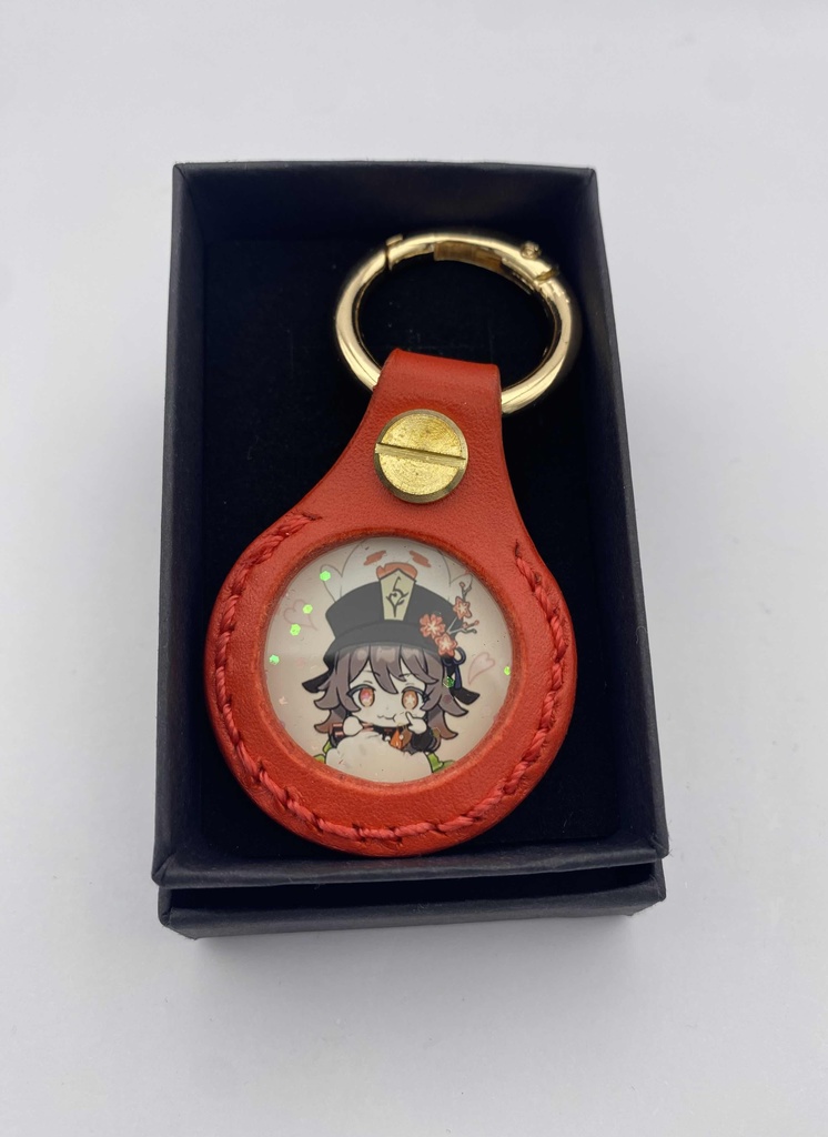 【非公式】原神腹ペコシリーズ ハンドメイド革キーホルダー