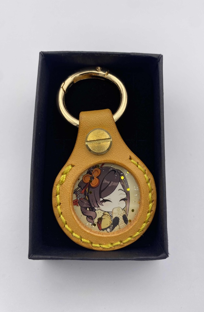 【非公式】原神腹ペコシリーズ ハンドメイド革キーホルダー