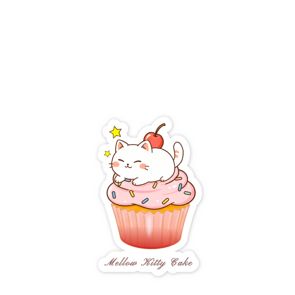 Mellow Kitty Cake スマホステッカー