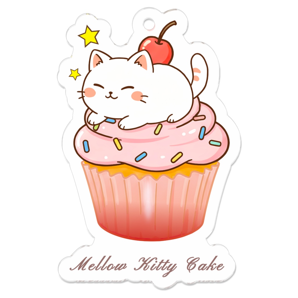 Mellow Kitty Cake アクリルキーホルダー