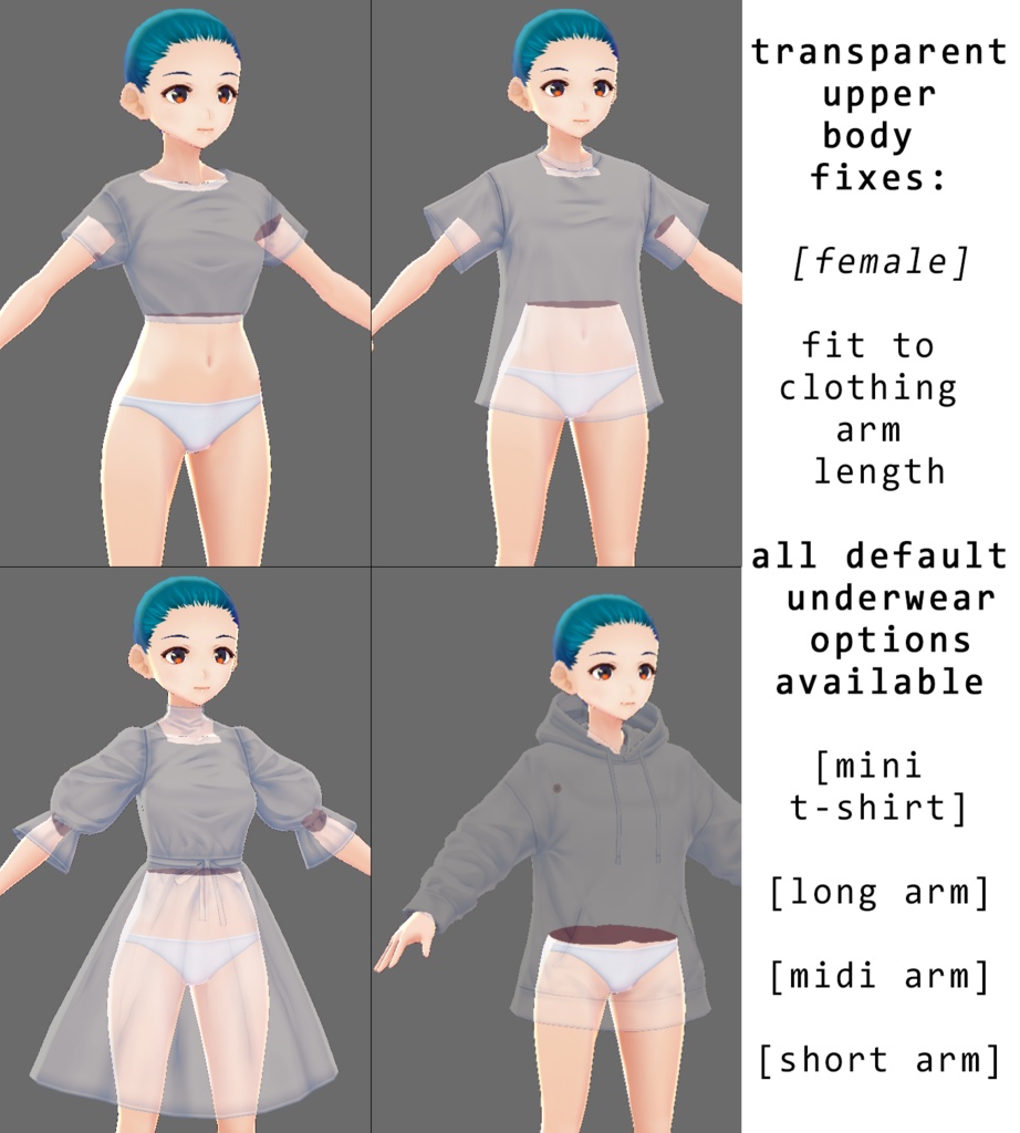 VRoid feminine anti-clipping default skin texture ¦ VRoid アンチクリッピング デフォルト スキン テクスチャ [フェミニン]