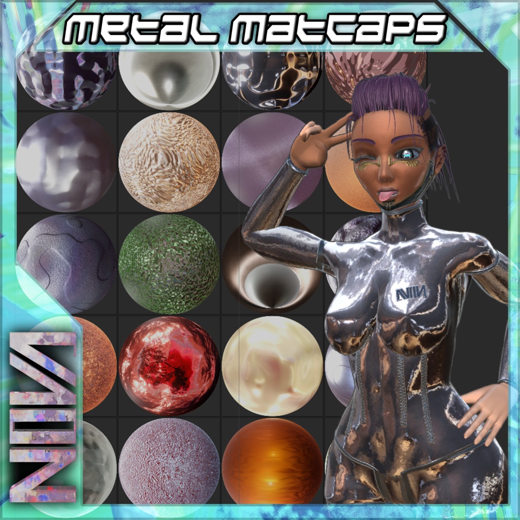 Metal Matcaps (20) [メタルホロマットキャップコレクション]