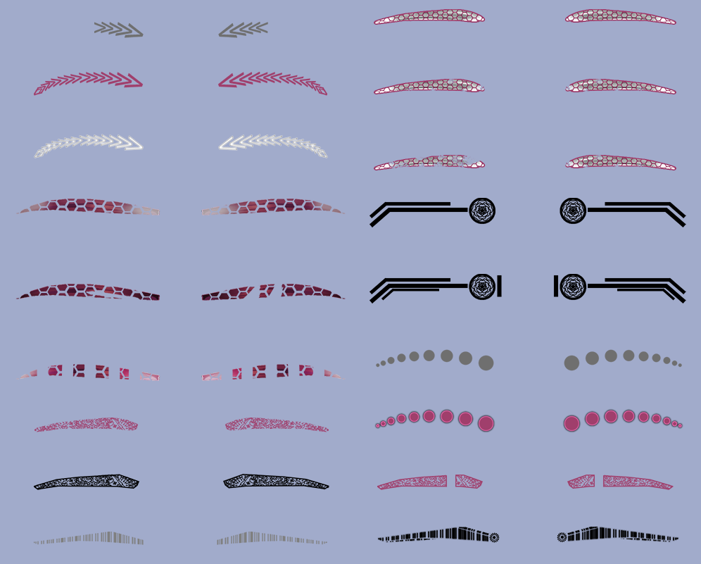 robot / android VRoid eyebrows // ロボット/アンドロイド VRoid 眉毛 (DeepL)