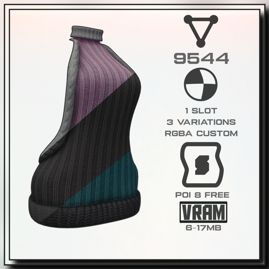 FREE 'VK' SWEATER ¦ VRc / UNITY / BLENDER ⚪🎄 ¦¦¦ 無料VRCHAT「VK」セーター ⚪🎄