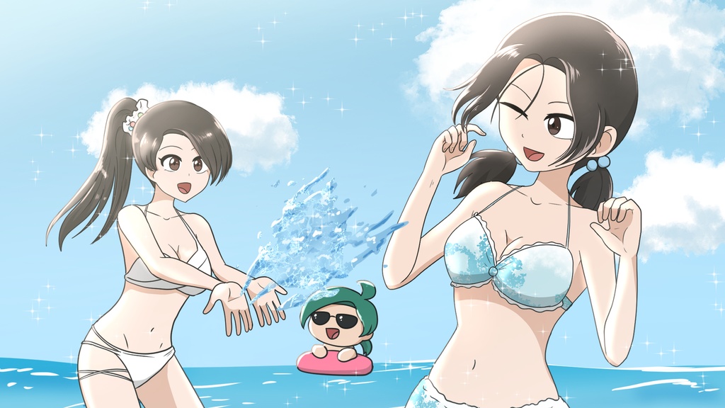 夏の水遊び