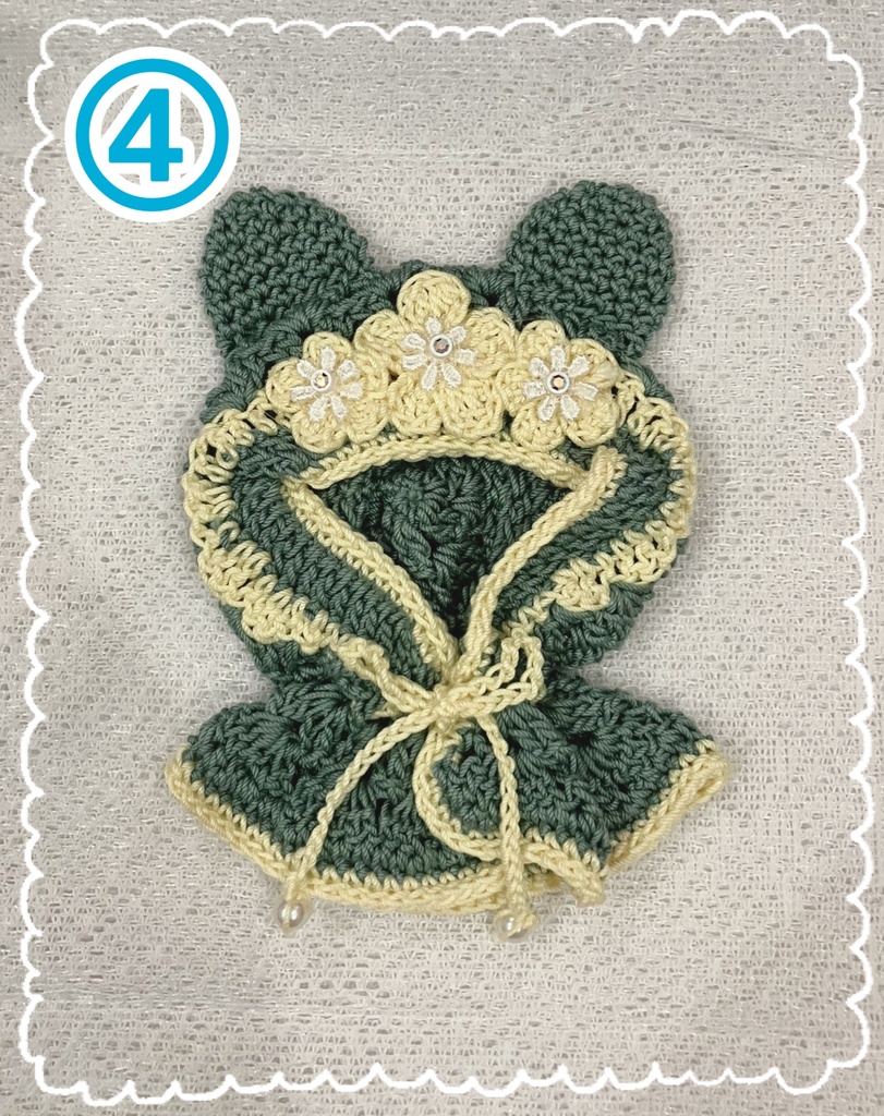 ねこ耳つきフードポンチョ