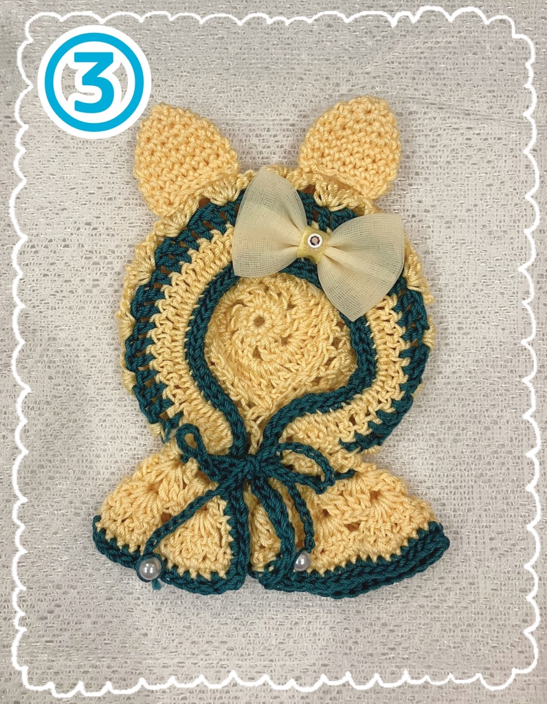 ねこ耳つきフードポンチョ