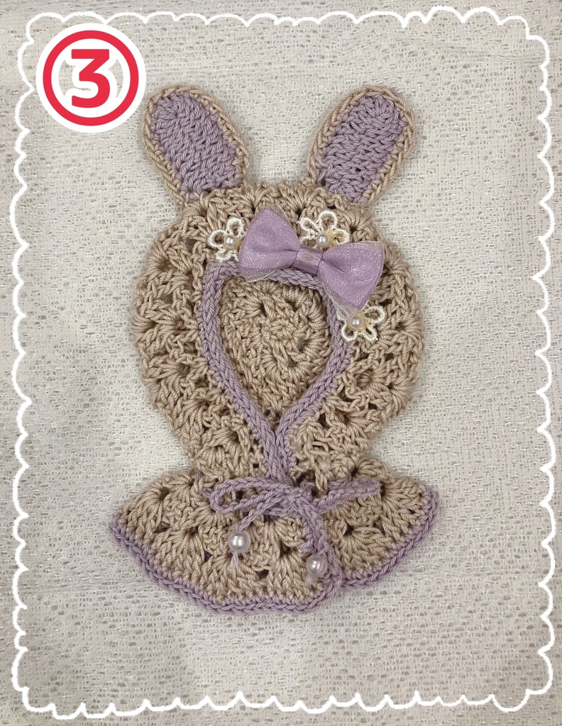 うさ耳つきフードポンチョ