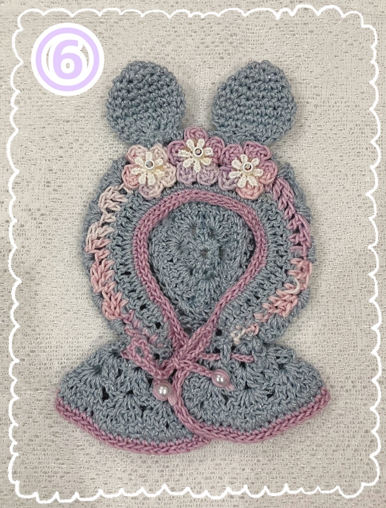 くま耳つきフードポンチョ